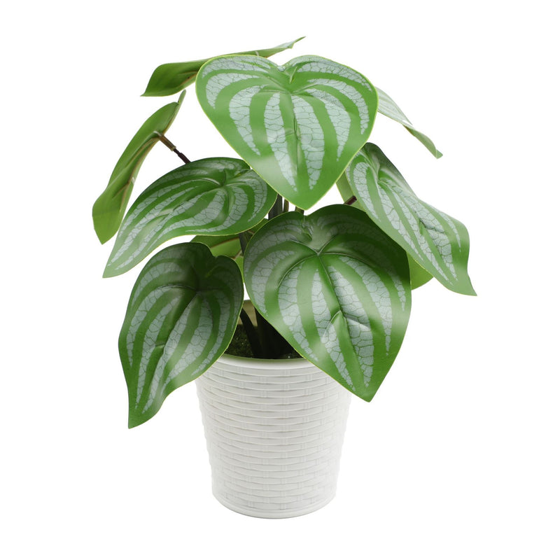 10 Inch Artificial Palm Potted Plant with Real Touch Leaves, Indoor Outdoor Bonsai, 1 Pc