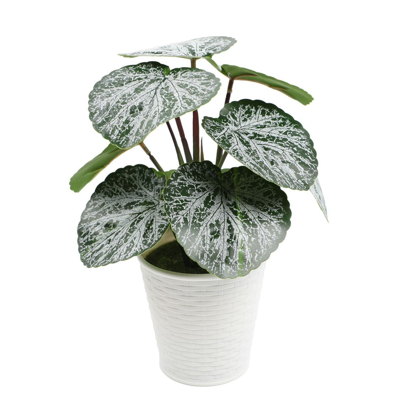 10 Inch Artificial Palm Potted Plant with Real Touch Leaves, Indoor Outdoor Bonsai, 1 Pc