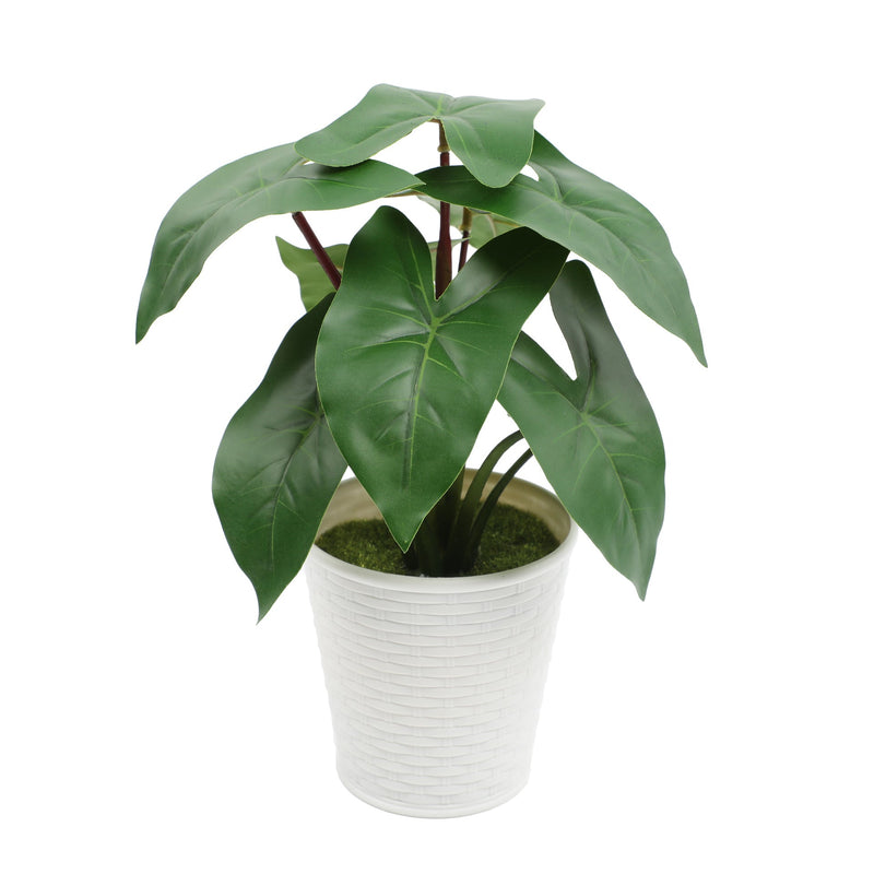 10 Inch Artificial Palm Potted Plant with Real Touch Leaves, Indoor Outdoor Bonsai, 1 Pc
