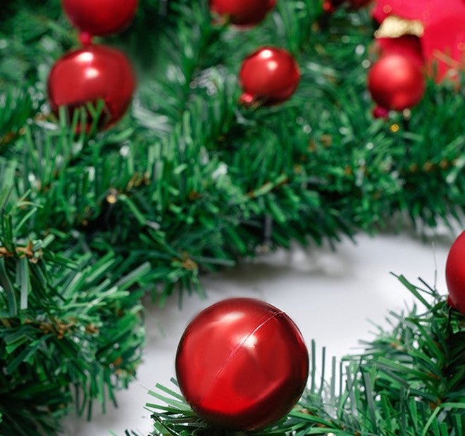 9FT Artificial Poinsettia Garland with LED Lights, Pre-Lit Christmas Decoration, Bulk Quantity