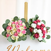 15 Inch Artificial Rose Flowers Bouquet 10 Pcs Silk Wedding Centerpieces Bulk