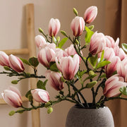 Real Touch Magnolia Buds Stem 12 Inch Artificial Silk Flower 1 Pc