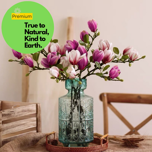 Real Touch Magnolia Buds Stem 12 Inch Artificial Silk Flower 1 Pc