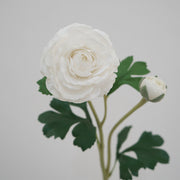 21 Inch Real Touch Ranunculus Artificial Flower Stem – Lifelike Silk Floral for Wedding and Home Decor