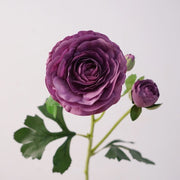 21 Inch Real Touch Ranunculus Artificial Flower Stem – Lifelike Silk Floral for Wedding and Home Decor