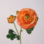 21 Inch Real Touch Ranunculus Artificial Flower Stem – Lifelike Silk Floral for Wedding and Home Decor