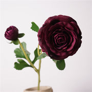 21 Inch Real Touch Ranunculus Artificial Flower Stem – Lifelike Silk Floral for Wedding and Home Decor