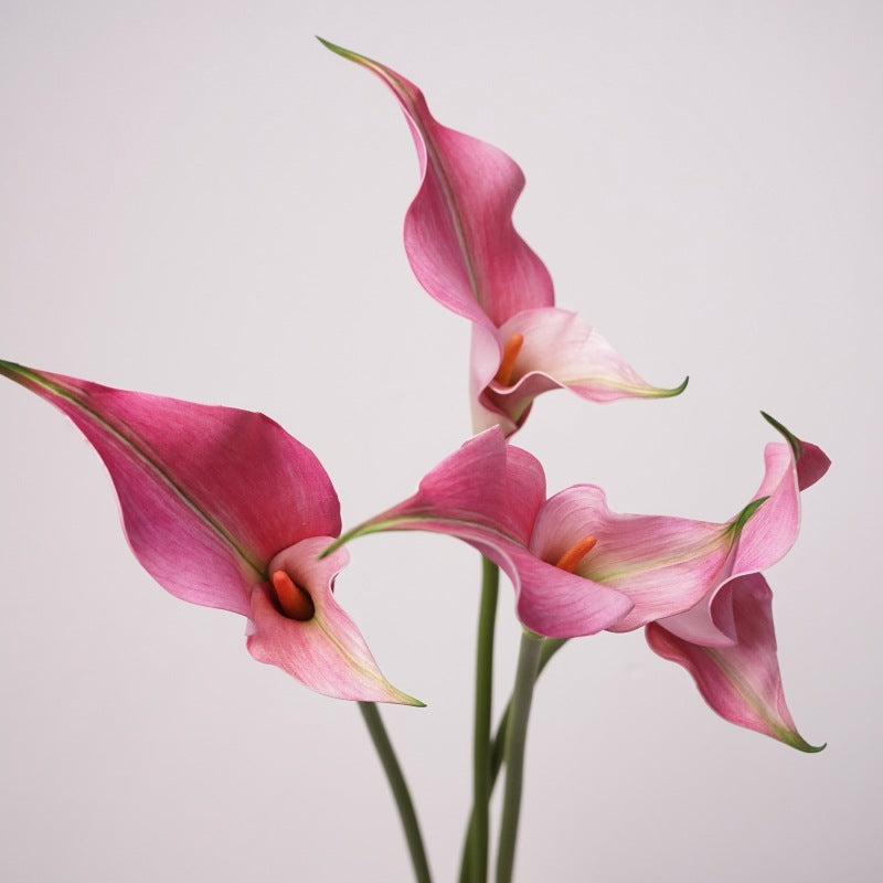 Real Touch Double Calla Lily Stem, 12 Inch Artificial Silk Flower, 1 Pc