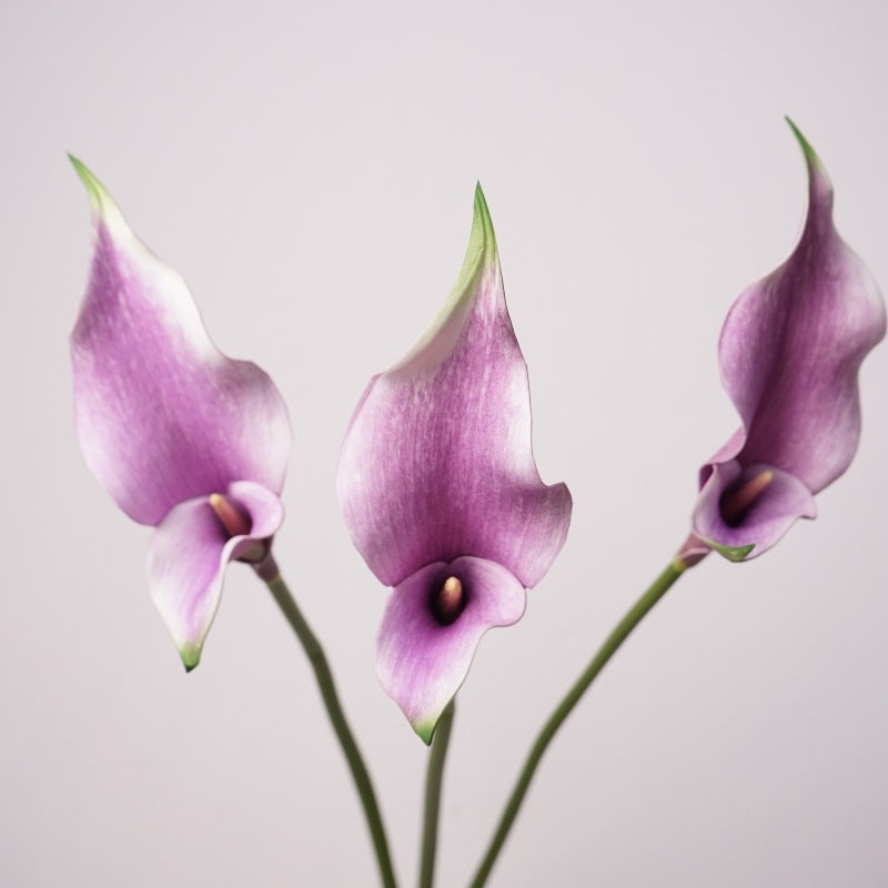 Real Touch Double Calla Lily Stem, 12 Inch Artificial Silk Flower, 1 Pc