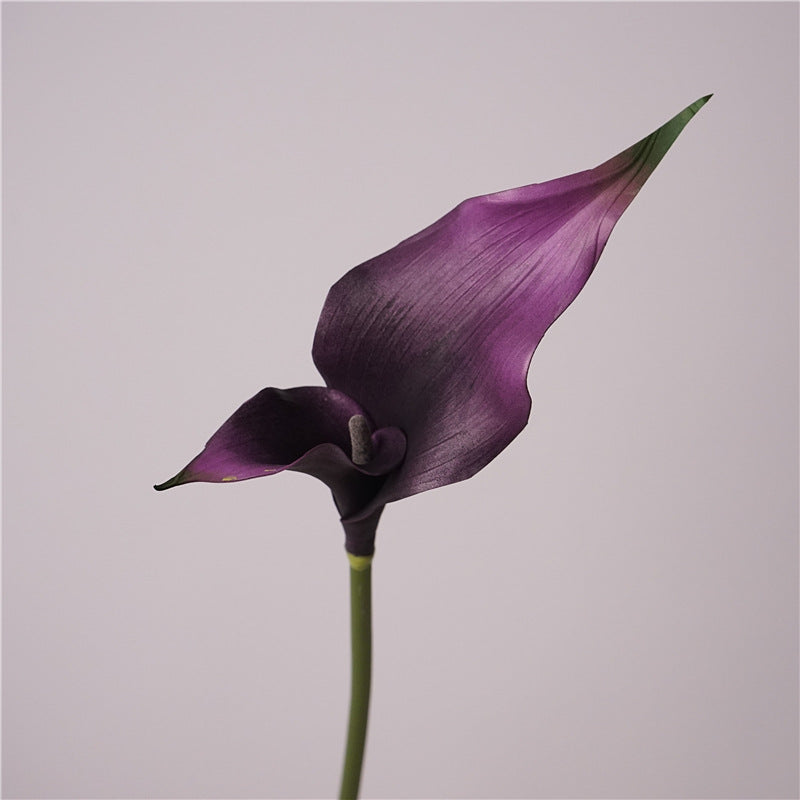 Real Touch Double Calla Lily Stem, 12 Inch Artificial Silk Flower, 1 Pc
