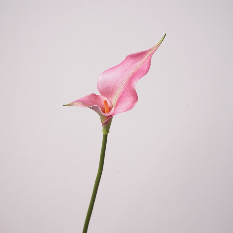 Real Touch Double Calla Lily Stem, 12 Inch Artificial Silk Flower, 1 Pc