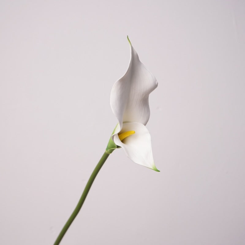 Real Touch Double Calla Lily Stem, 12 Inch Artificial Silk Flower, 1 Pc