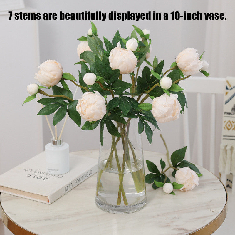 18.5 Inch Artificial Silk Peony Bud Stems, 10 Pcs Lifelike Flowers for Wedding Decor, Home Arrangements, DIY Bouquets