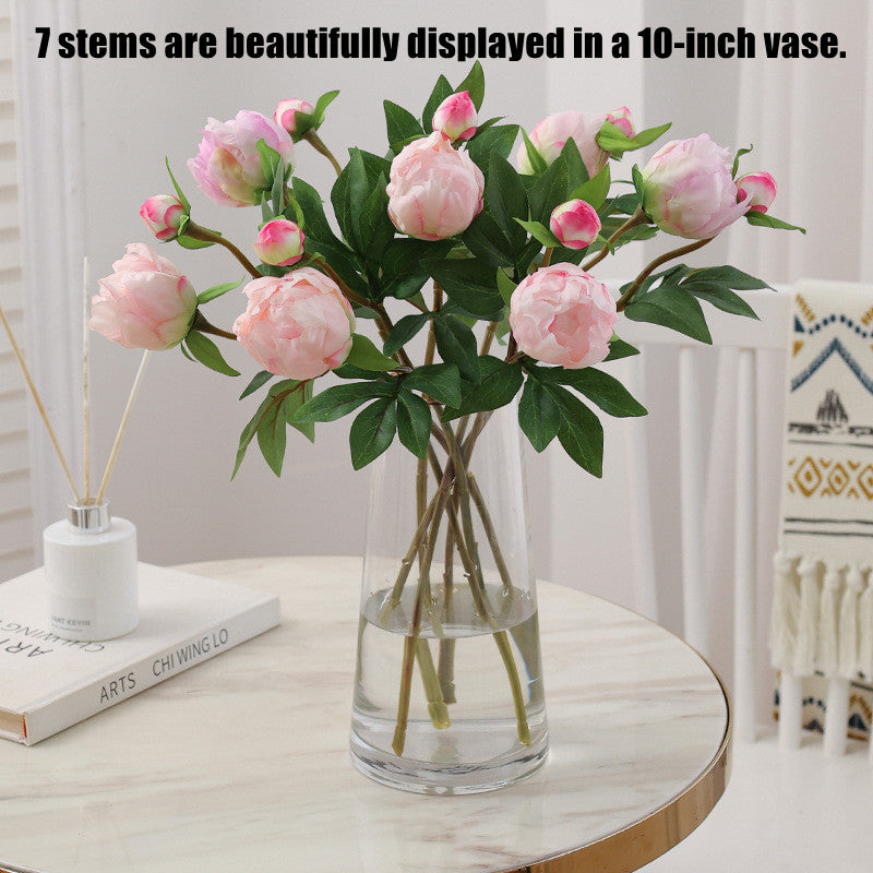 18.5 Inch Artificial Silk Peony Bud Stems, 10 Pcs Lifelike Flowers for Wedding Decor, Home Arrangements, DIY Bouquets