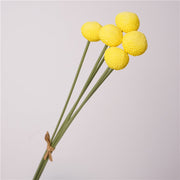 Real Touch Pom Pom Mum Flowers Bouquet, 5 Stems, Artificial Silk Blooms