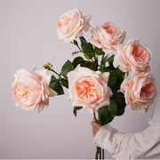 27 Inch Real Touch Silk Roses - 6 Stems Lifelike Artificial Flowers for Wedding and Home Decor