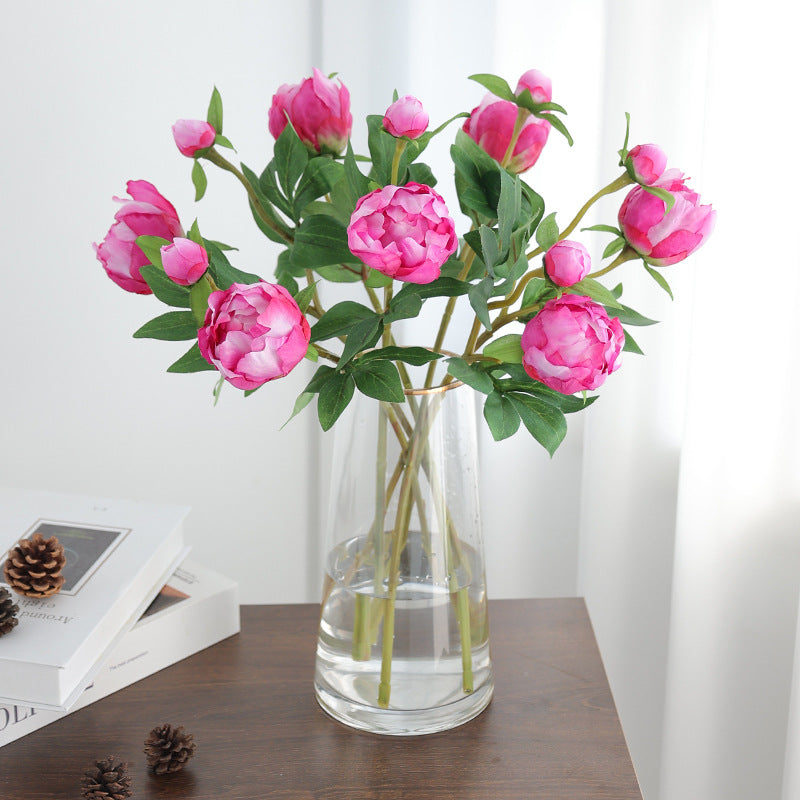 18.5 Inch Artificial Silk Peony Bud Stems, 10 Pcs Lifelike Flowers for Wedding Decor, Home Arrangements, DIY Bouquets
