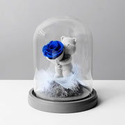 Preserved Rose Bear in Glass Dome for Valentine's Birthday Anniversary Gifts - Wholesale Bulk