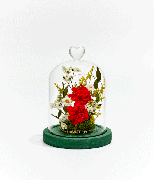 LED Preserved Carnation Flowers Bouquet for Gifts, Long-Lasting Artificial Floral Arrangement