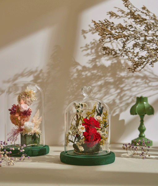 LED Preserved Carnation Flowers Bouquet for Gifts, Long-Lasting Artificial Floral Arrangement