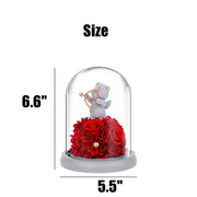 Preserved Rose with Teddy Bear Valentine’s Day Gift Set for Her Bulk Wholesale