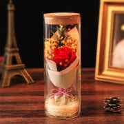 Preserved Flower Jar with LED Lights, Bulk Wholesale Floral Gift for Her