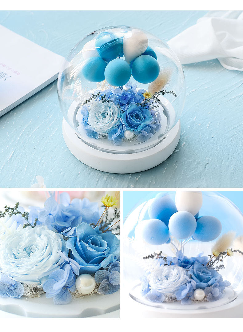 Preserved Flower Arrangement 1 Bouquet Handcrafted Everlasting Floral Decor Table Centerpiece Gift