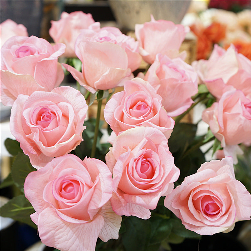 26 Inch Princess Diana Rose Stem 10 Pcs Real Touch Artificial Flowers Bulk Wholesale