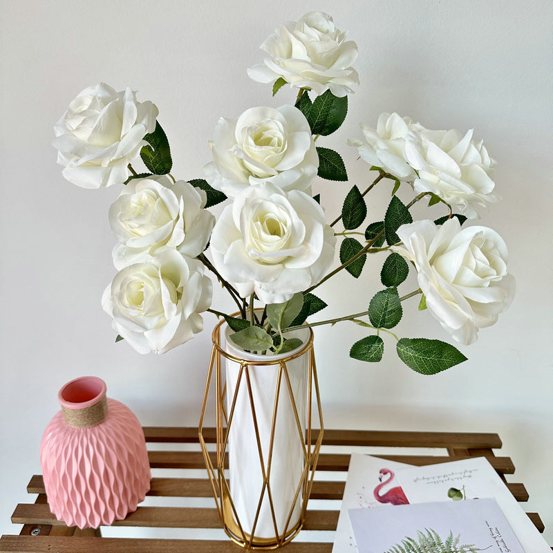 25 Inch Princess Diana Dusty Rose Silk Flower Spray Stems, 25 Pcs Artificial Bulk