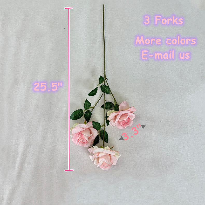 25 Inch Princess Diana Dusty Rose Silk Flower Spray Stems, 25 Pcs Artificial Bulk