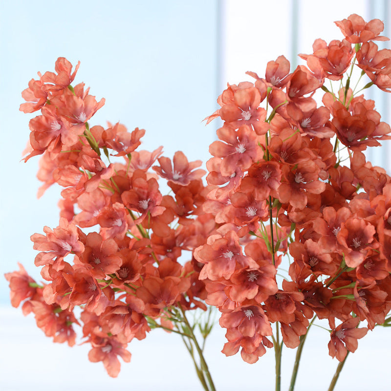 26 Inch Artificial Prunus Branches Spray 6 Stems Fall Blooming Flowers Decoration Bulk