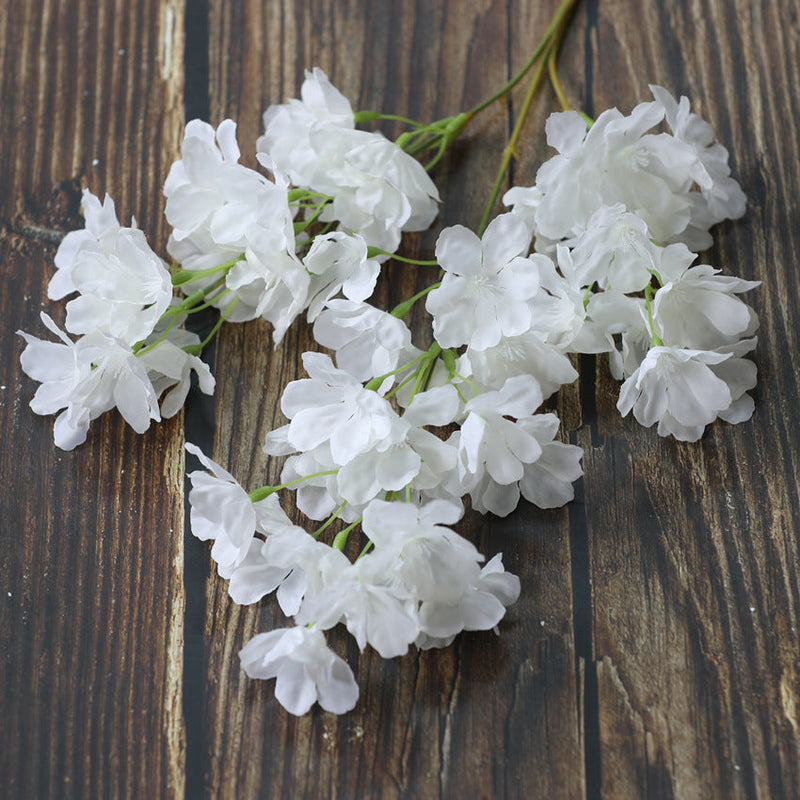 26 Inch Artificial Prunus Branches Spray 6 Stems Fall Blooming Flowers Decoration Bulk