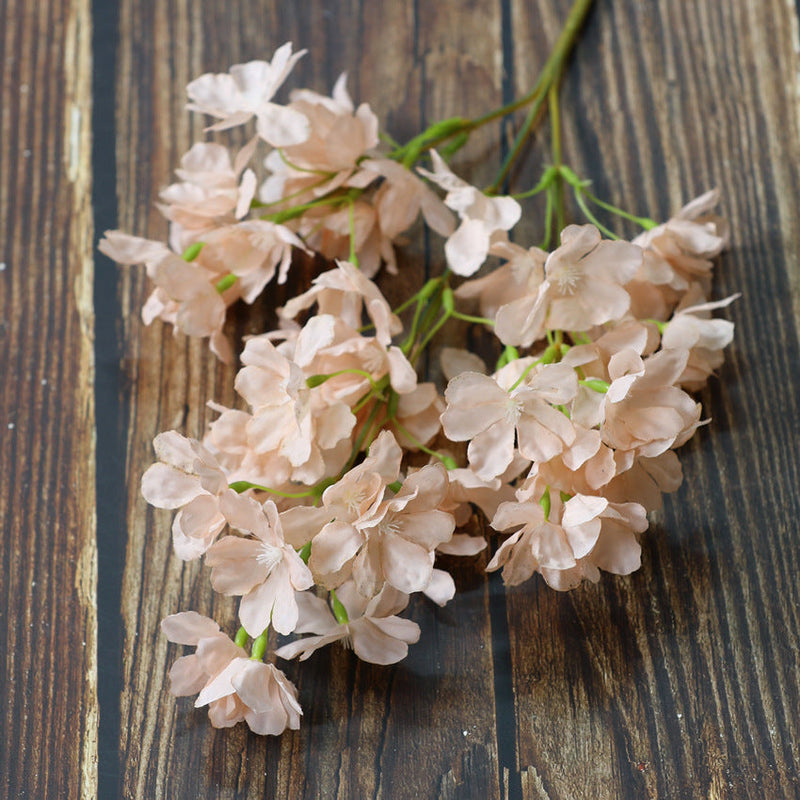 26 Inch Artificial Prunus Branches Spray 6 Stems Fall Blooming Flowers Decoration Bulk