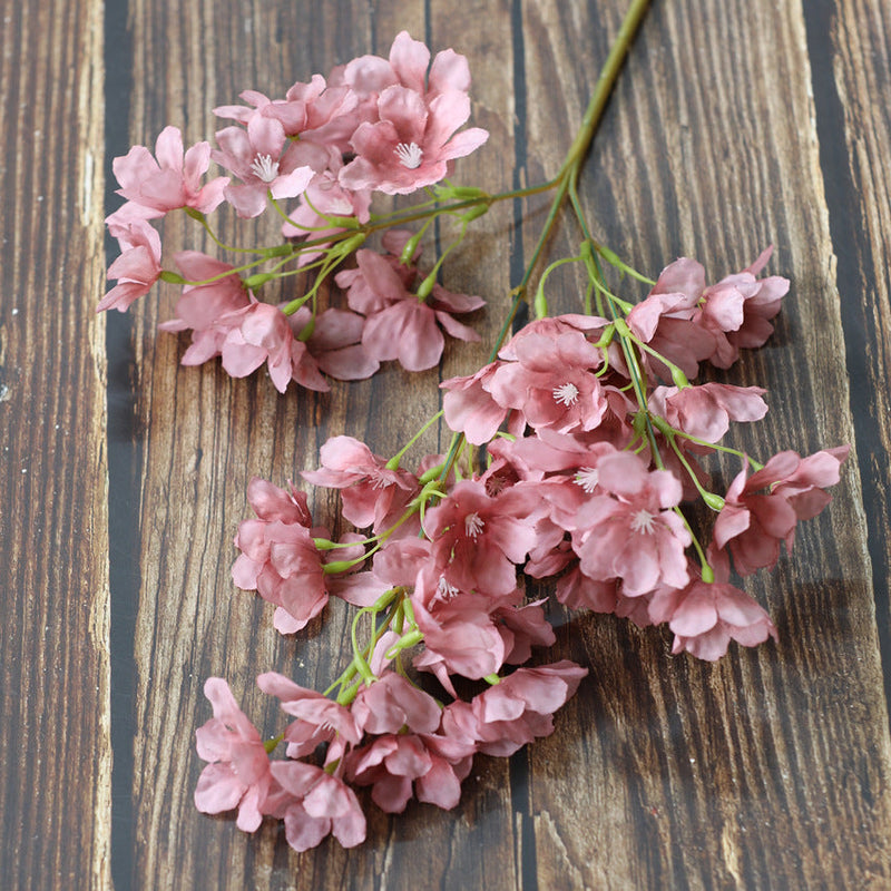 26 Inch Artificial Prunus Branches Spray 6 Stems Fall Blooming Flowers Decoration Bulk