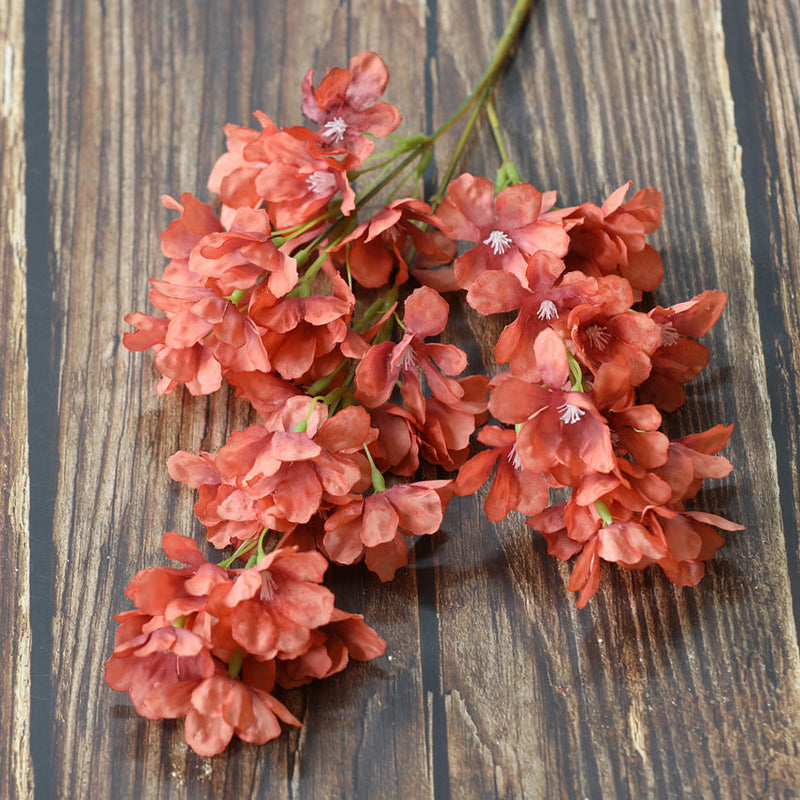 26 Inch Artificial Prunus Branches Spray 6 Stems Fall Blooming Flowers Decoration Bulk