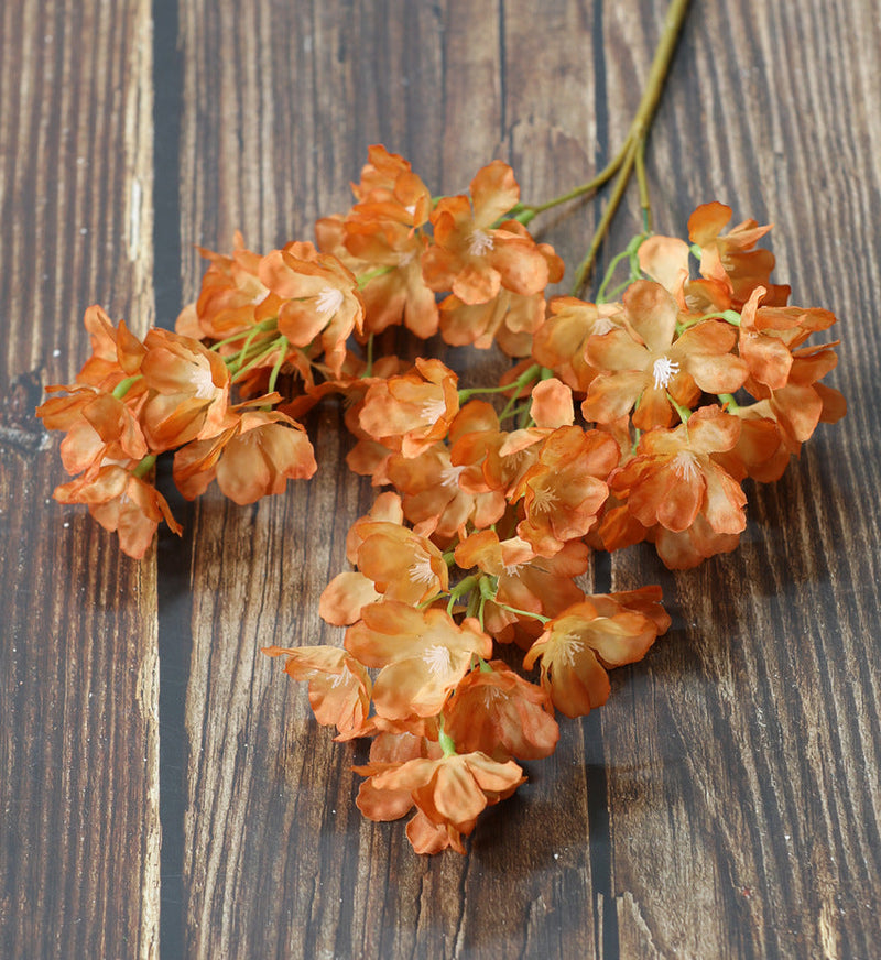 26 Inch Artificial Prunus Branches Spray 6 Stems Fall Blooming Flowers Decoration Bulk