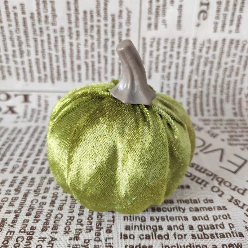 10 Pcs Velvet Foam Pumpkins Artificial Fall Decor for Thanksgiving Seasonal Decorating