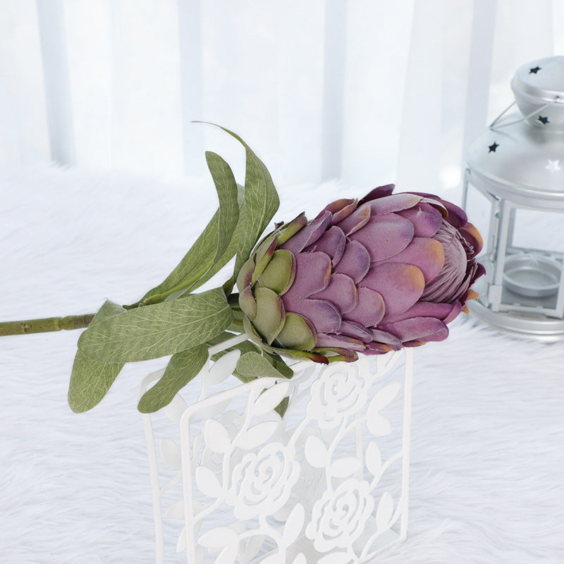10 Pcs Artificial Protea Stems Bouquet Real Touch Silk Flowers Bulk Arrangement