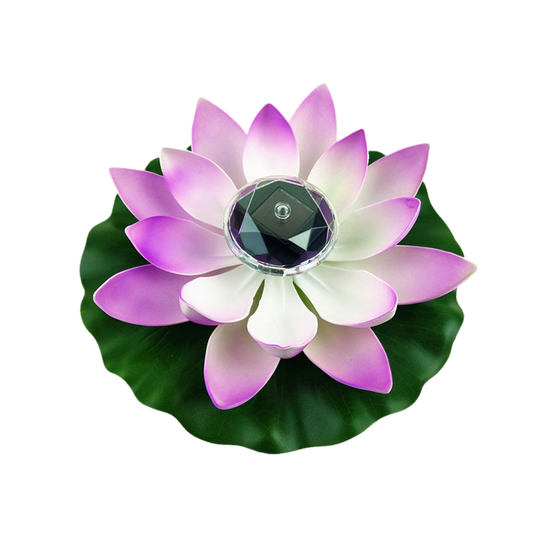 Solar Power Floating Lotus Flower LED Light, Artificial Water Hyacinth Pond Plant, Bulk Pack