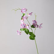 Sweet Pea Blossom Stems Spray 10 Pcs Real Touch Artificial Flowers with Leaves Bulk Wholesale