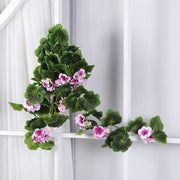 Artificial Geranium Flower Bushes 10 Pcs UV Resistant Hanging Garland Plants