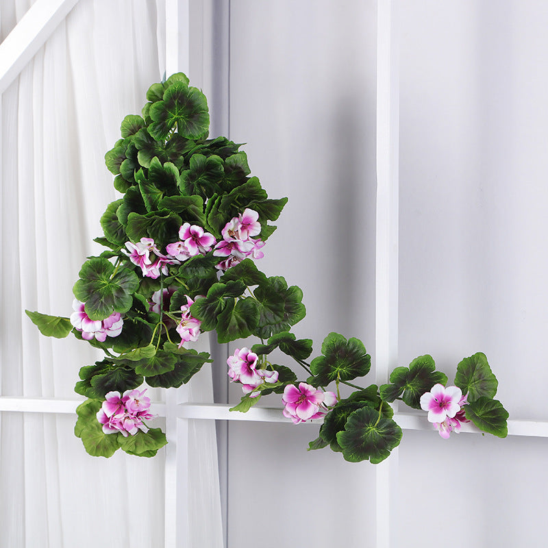 Artificial Geranium Flower Bushes 10 Pcs UV Resistant Hanging Garland Plants