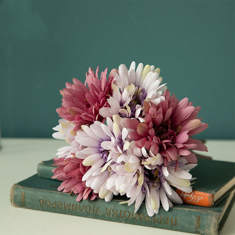 11 Inch Artificial Silk Gerbera Bouquet November Birth Flowers Bulk Wholesale