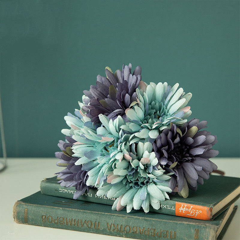 11 Inch Artificial Silk Gerbera Bouquet November Birth Flowers Bulk Wholesale
