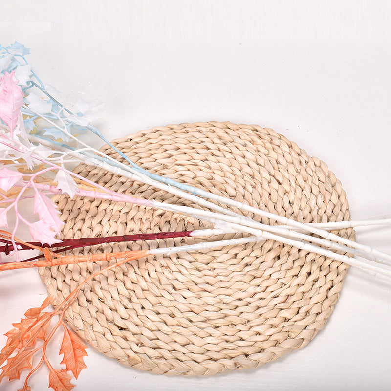 33 Inch Quercus Faux Silk Stems Spray 6 Pcs Artificial Fall Plants for Autumn Wedding Decor