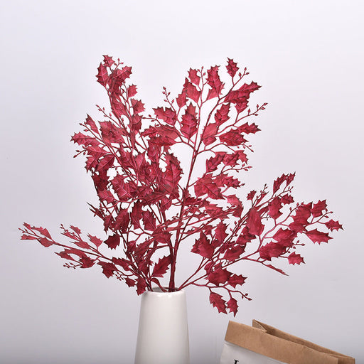 33 Inch Quercus Faux Silk Stems Spray 6 Pcs Artificial Fall Plants for Autumn Wedding Decor
