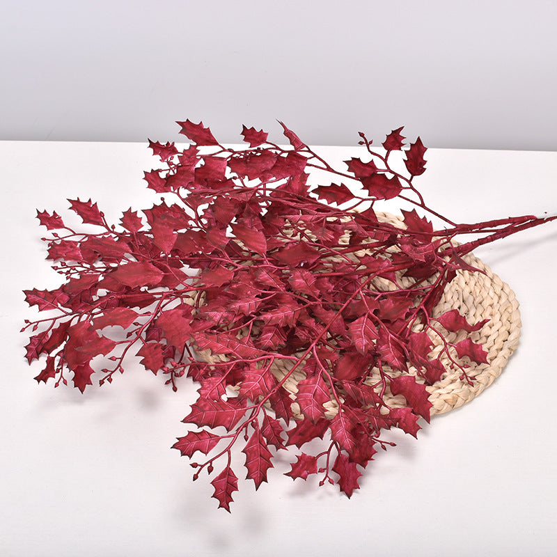 33 Inch Quercus Faux Silk Stems Spray 6 Pcs Artificial Fall Plants for Autumn Wedding Decor