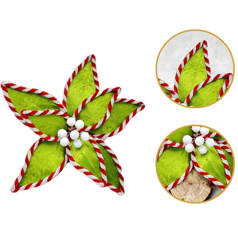 10 Pcs Large Artificial Poinsettia Christmas Decorations, 12 Inch Holiday Floral Stems