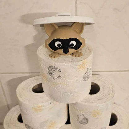 Raccoon Toilet Paper Holder - Cute Bathroom Creative Decor Accent