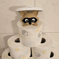 Raccoon Toilet Paper Holder - Cute Bathroom Creative Decor Accent
